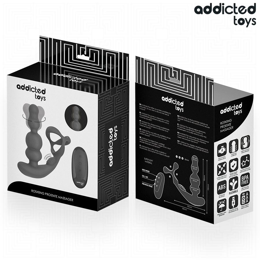 ADDICTED TOYS - MASSAGGIATORE PROSTATICO ROTANTE CON TELECOMANDO – Speciale prostatico – foto 8