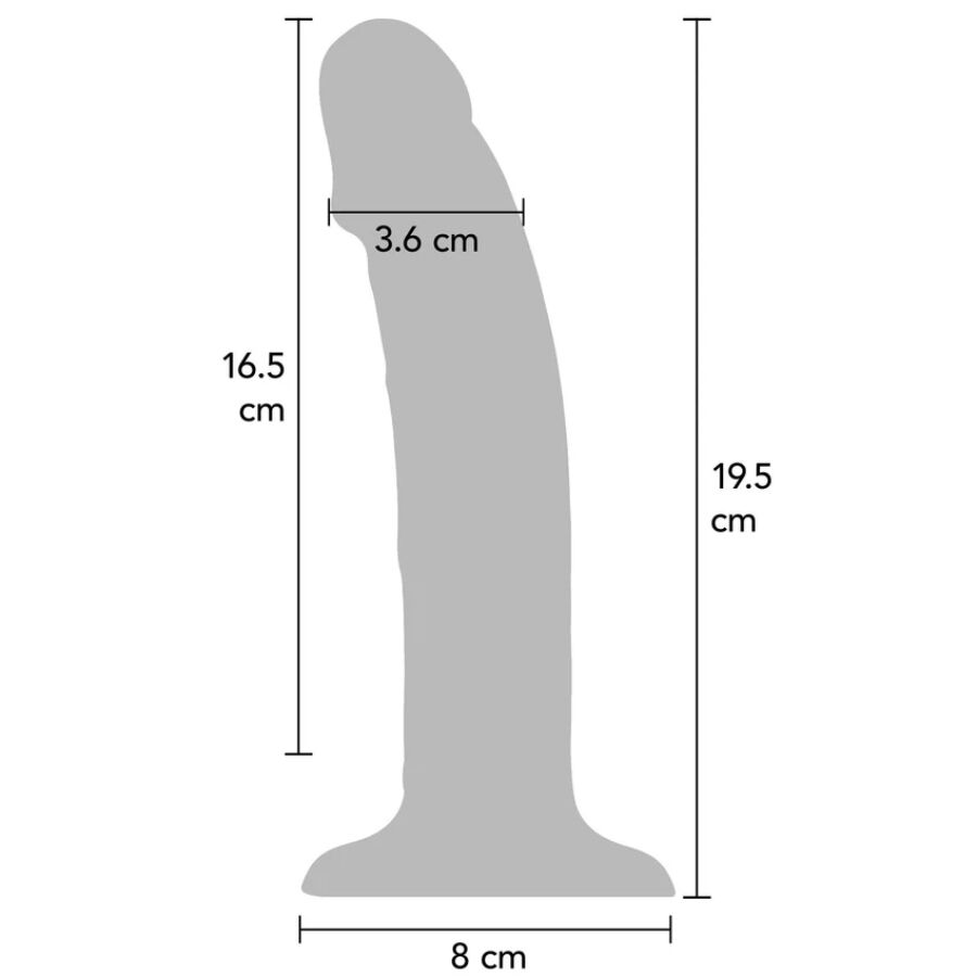 GET REAL - DILDO VIBRANTE IN SILICONE REALISTICO TRASPARENTE 19,5 CM – Vibratori realistici – foto 3