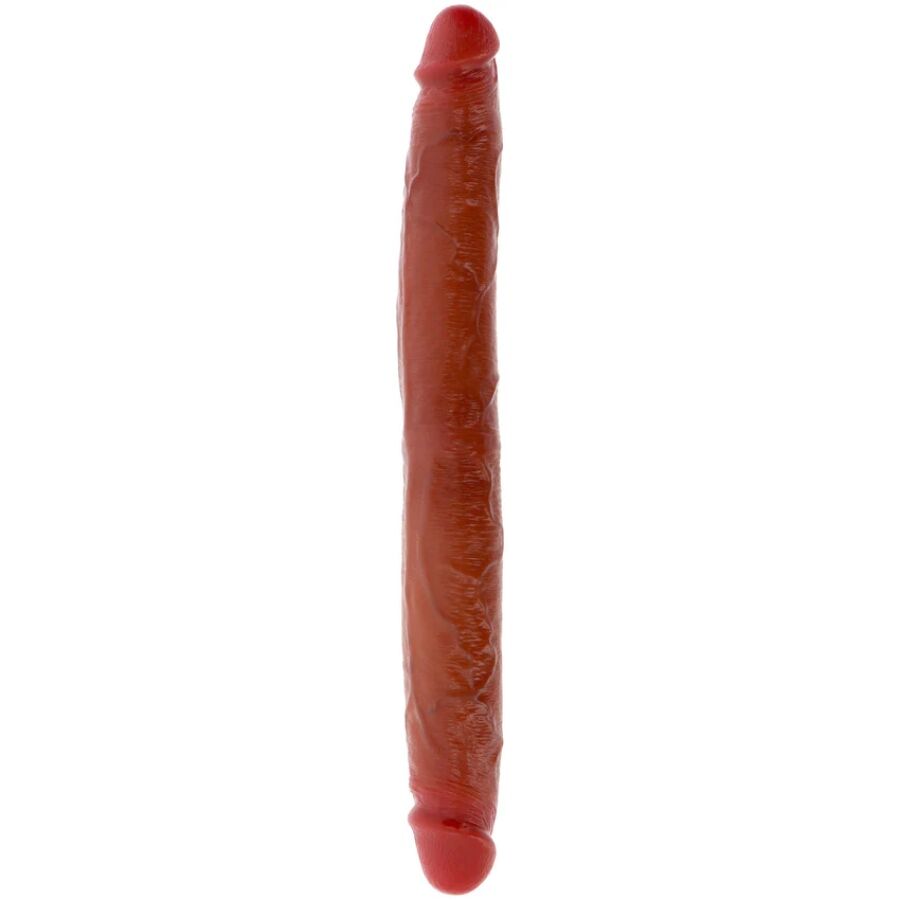 GET REAL - DILDO IN SILICONE A DOPPIA ESTREMITÀ CARAMELLO 35 CM – Doppio pene