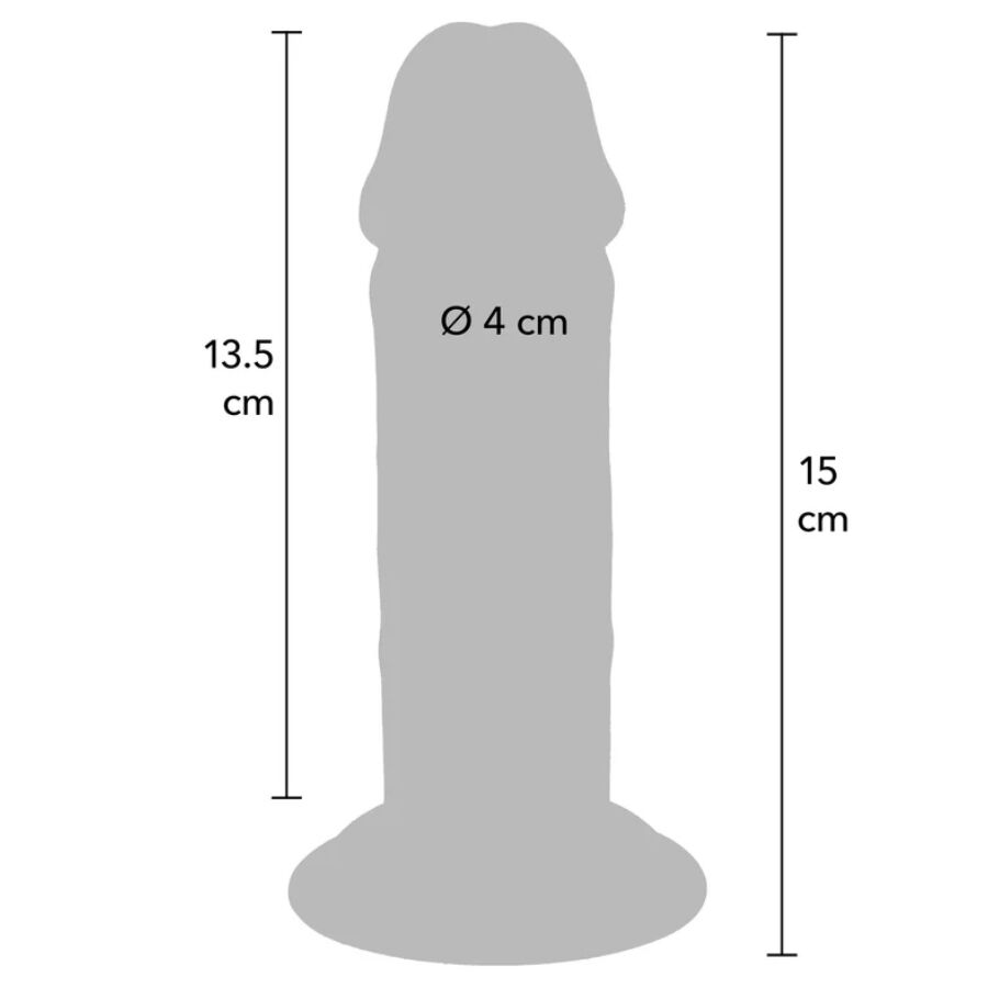 GET REAL - DONG DELUXE IN TPE A DOPPIA DENSITÀ 15 CM – Peni realistici – foto 4