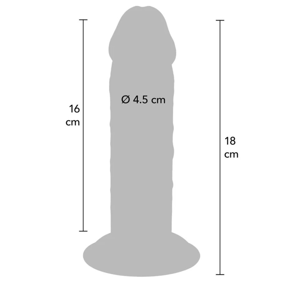 GET REAL - DONG DELUXE IN TPE A DOPPIA DENSITÀ 18 CM – Peni realistici – foto 4