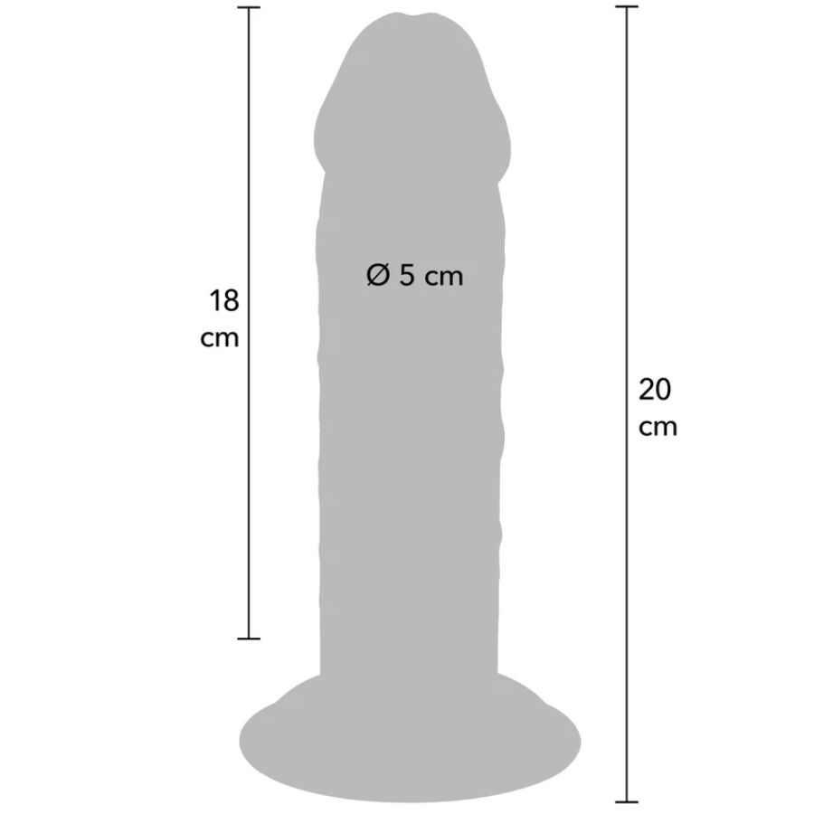 GET REAL - DONG DELUXE IN TPE A DOPPIA DENSITÀ 20 CM – Peni realistici – foto 4