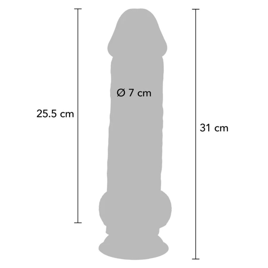 GET REAL - PENE REALISTICO DELUXE CON TESTICOLI EXTRA SPESSI 31 CM – Peni realistici – foto 4