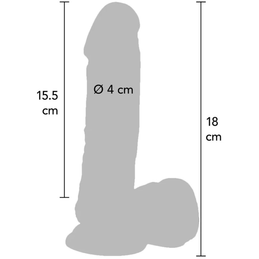 GET REAL - DILDO 18 CM CON VIBRATORE PER SFERE – Telecomando – foto 3