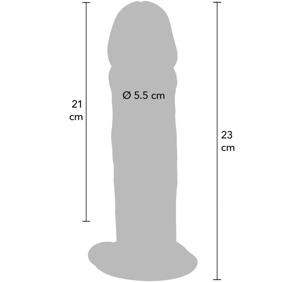 GET REAL - DONG DELUXE IN TPE A DOPPIA DENSITÀ 23 CM – Peni realistici – foto 4