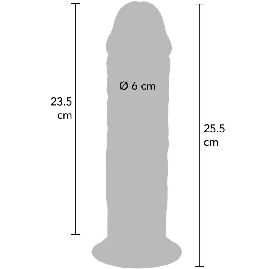 GET REAL - DONG DELUXE IN TPE A DOPPIA DENSITÀ 25,5 CM – Peni realistici – foto 4