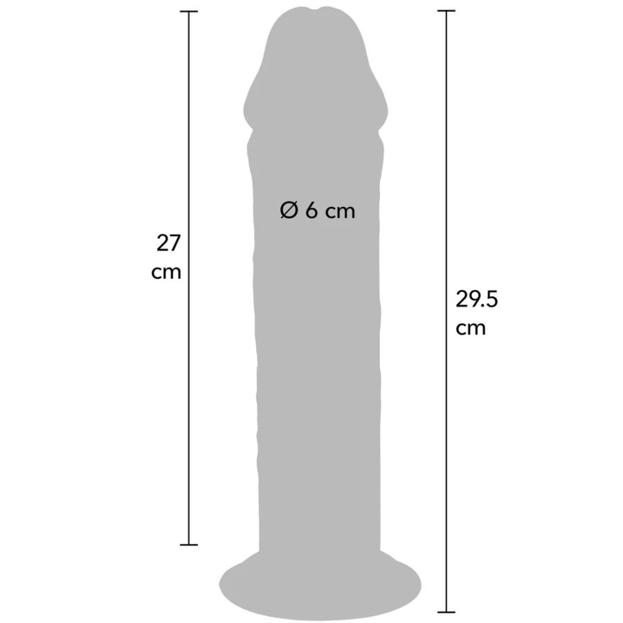 GET REAL - DONG DELUXE IN TPE A DOPPIA DENSITÀ 29,5 CM – Peni realistici – foto 4