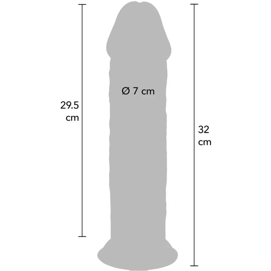 GET REAL - DONG DELUXE IN TPE A DOPPIA DENSITÀ 32 CM – Peni realistici – foto 4