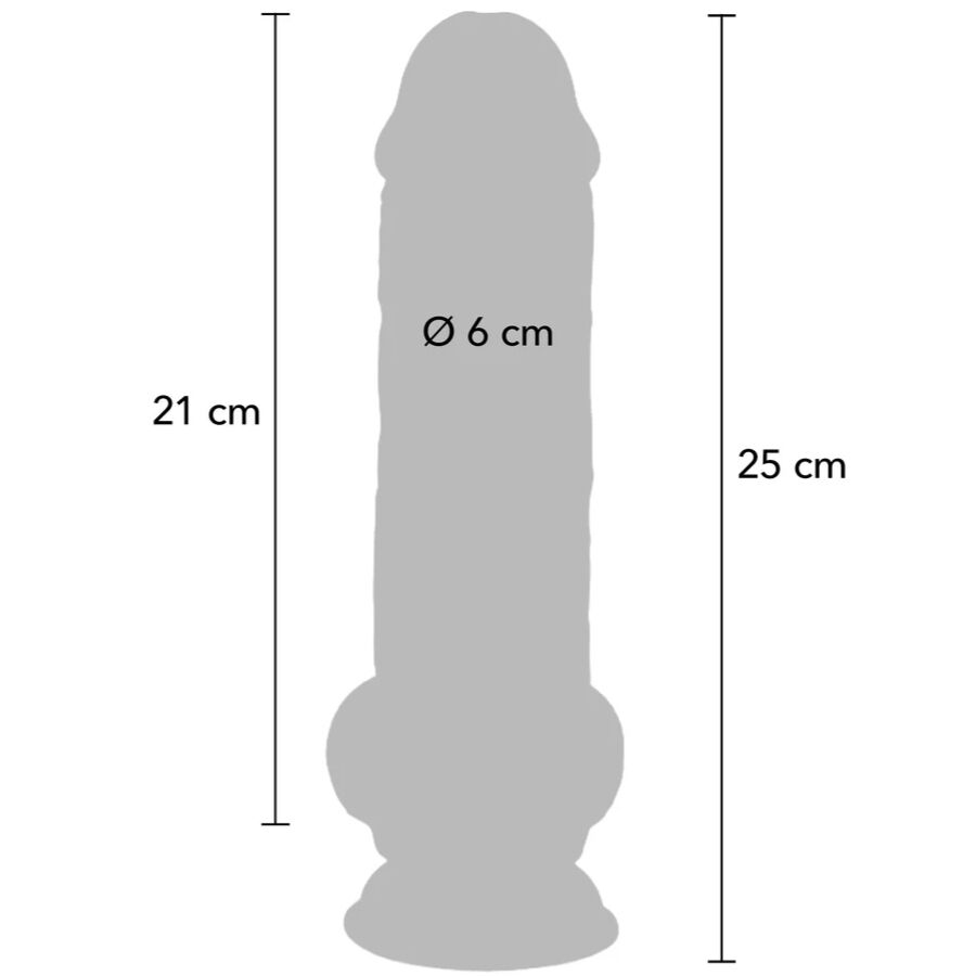 GET REAL - PENE REALISTICO DELUXE CON TESTICOLI EXTRA SPESSI 25 CM – Peni realistici – foto 4
