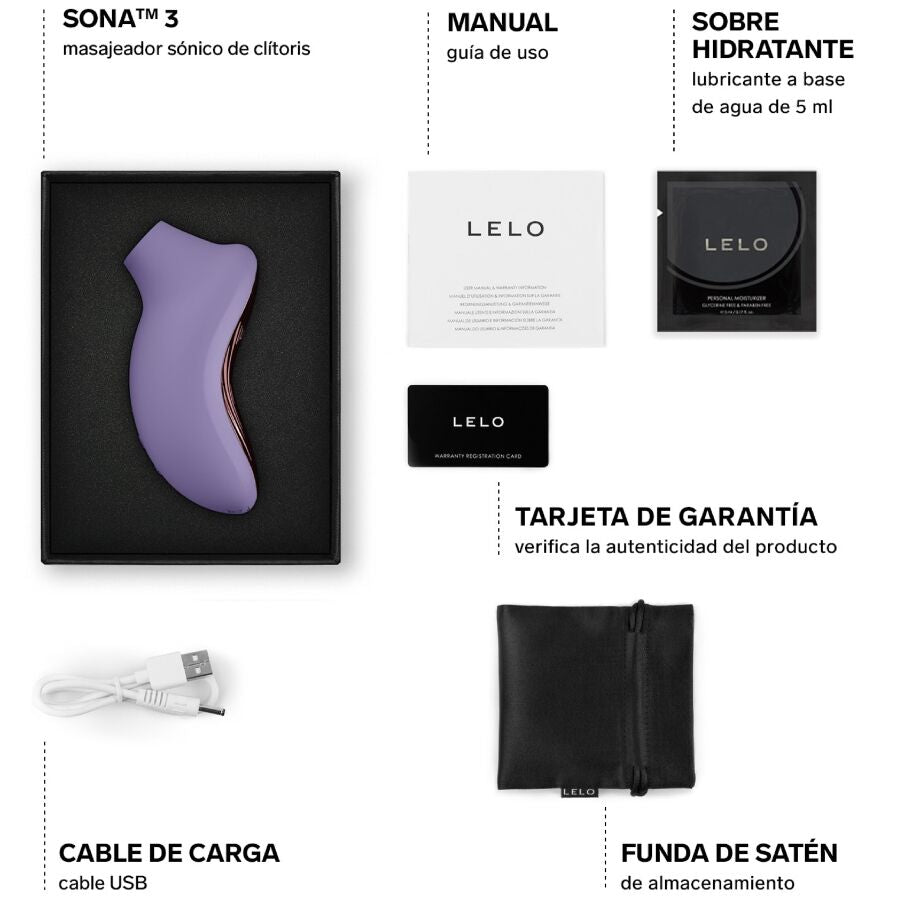 LELO - SONA 3 MASSAGGIATORE CLITORIDEO SONICO VIOLET DUSK – Massaggiatrici – foto 5