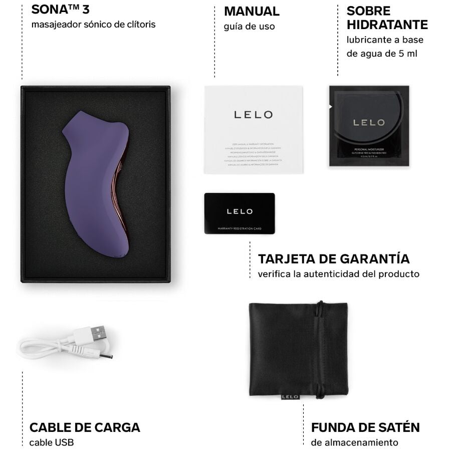 LELO - SONA 3 MASSAGGIATORE CLITORIDEO SONICO CYBER PURPLE – Massaggiatrici – foto 5