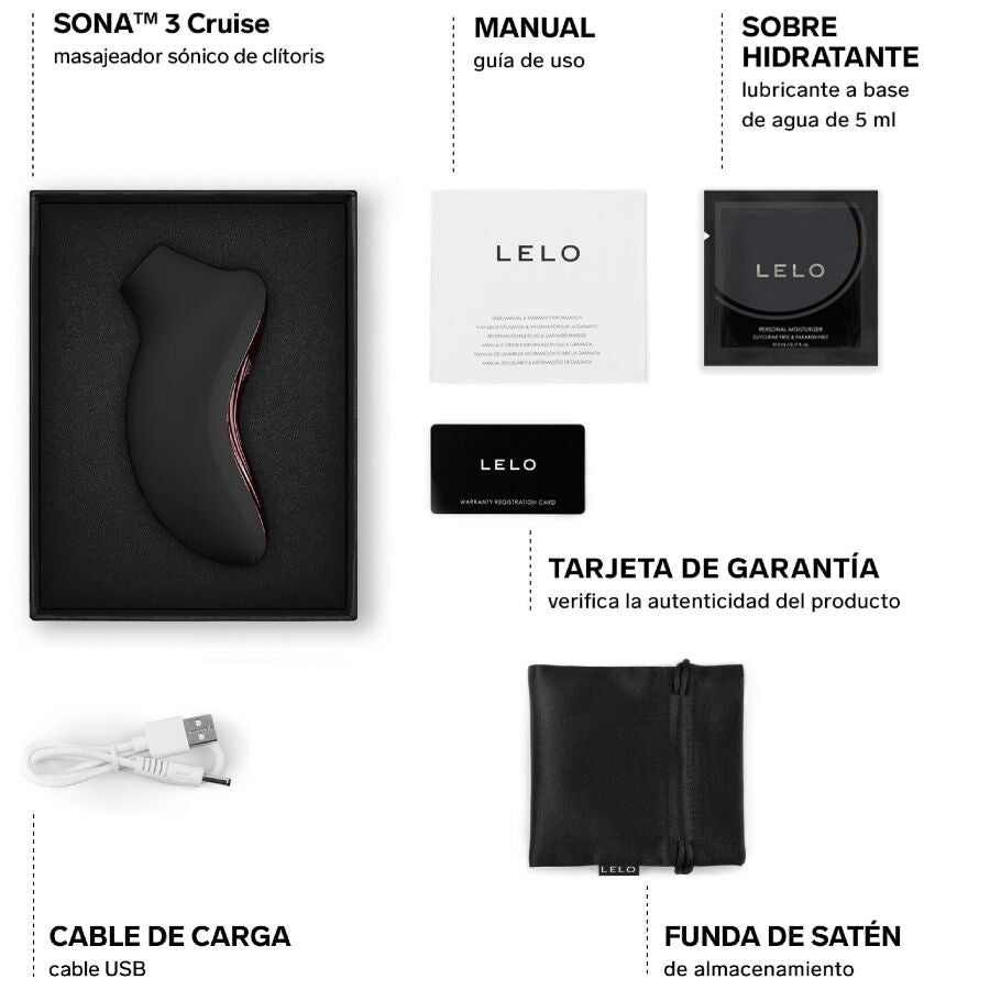 LELO - SONA 3 CRUISE MASSAGGIATORE CLITORIDEO SONICO NERO – Massaggiatrici – foto 5