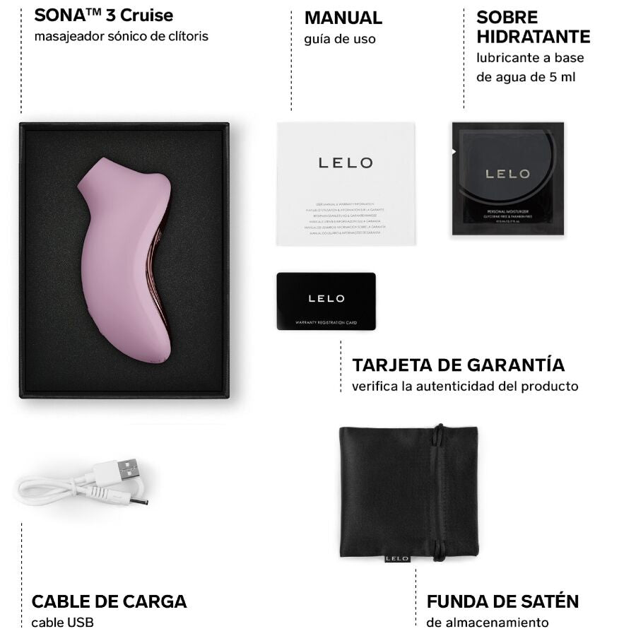 LELO - SONA 3 CRUISE MASSAGGIATORE CLITORIDEO SONICO ROSA CHIARO – Massaggiatrici – foto 5