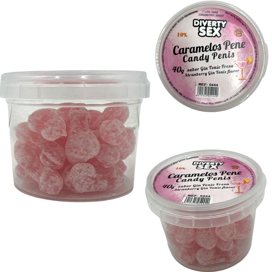DIABLO PICANTE - 20 CARAMELLE A FORMA DI PENE AL GUSTO DI GIN & TONIC – Articoli divertenti – foto 2