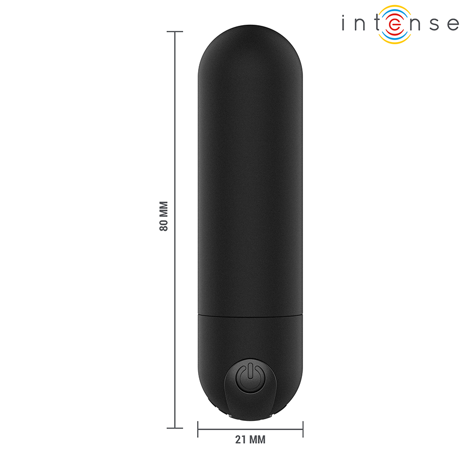 INTENSE - KAREN MINI PROIETTILE VIBRANTE RICARICABILE NERO – Proiettili vibranti – foto 6