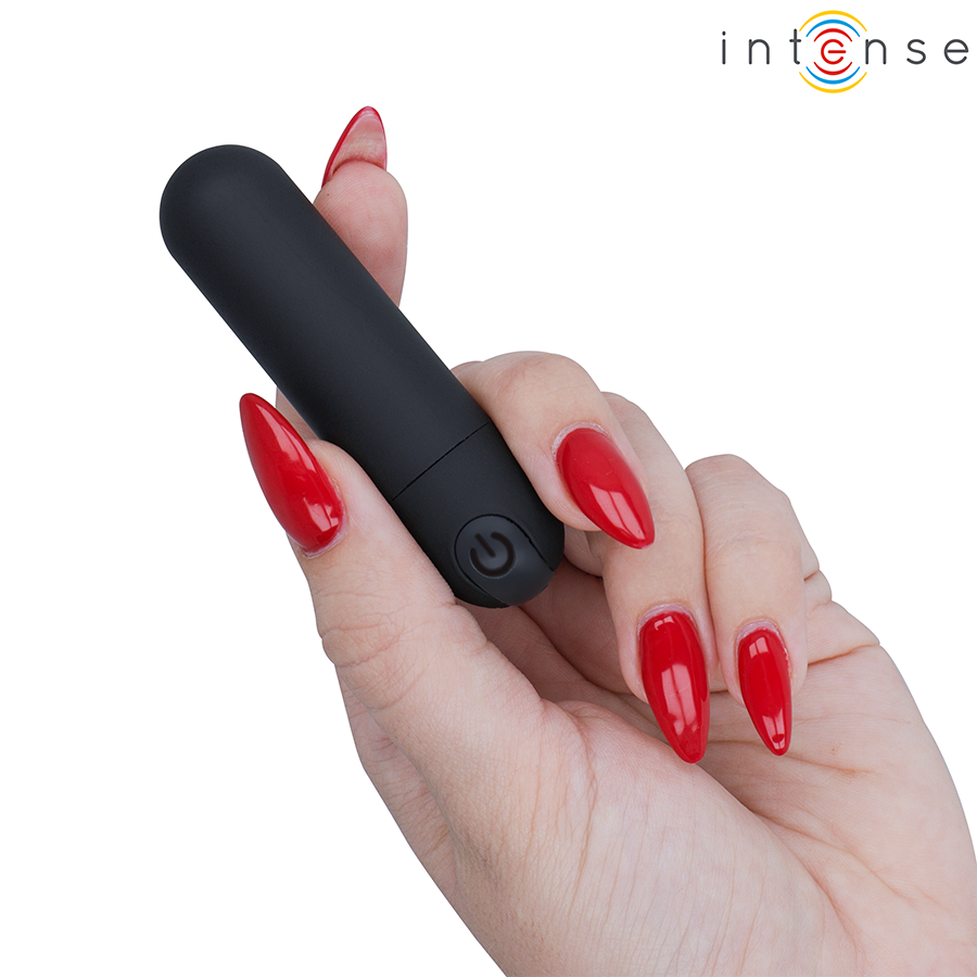 INTENSE - KAREN MINI PROIETTILE VIBRANTE RICARICABILE NERO – Proiettili vibranti – foto 3