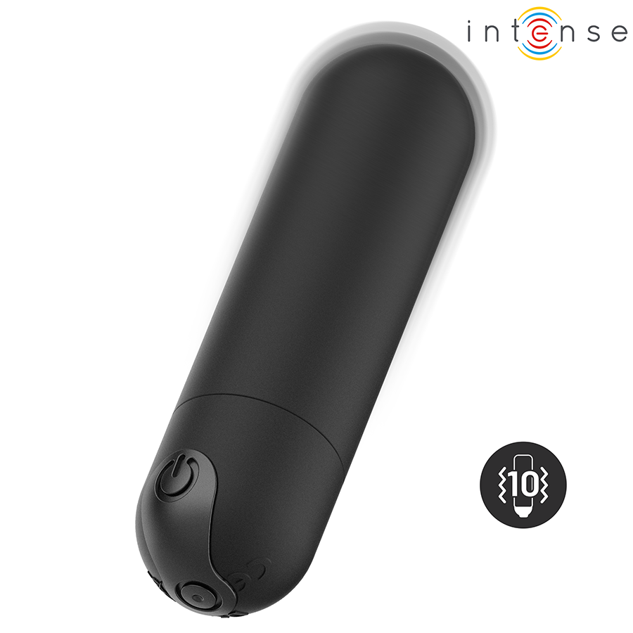 INTENSE - KAREN MINI PROIETTILE VIBRANTE RICARICABILE NERO – Proiettili vibranti – foto 4