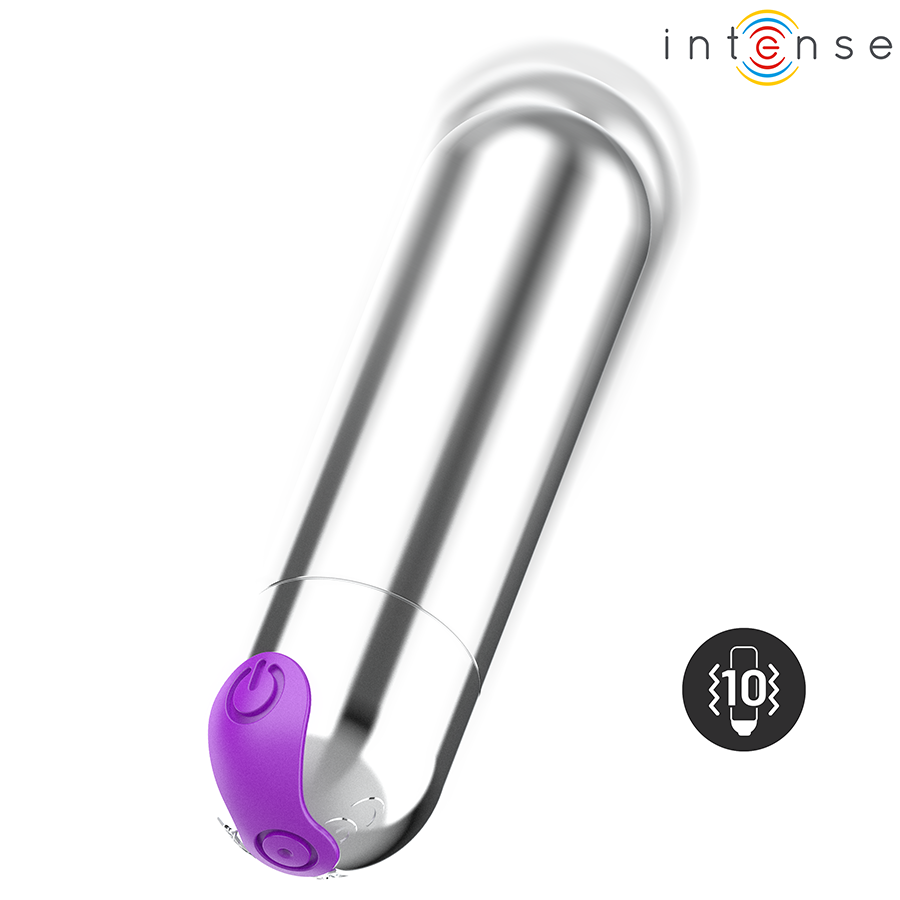 INTENSE - KAREN MINI PROIETTILE VIBRANTE RICARICABILE ARGENTO – Proiettili vibranti – foto 4