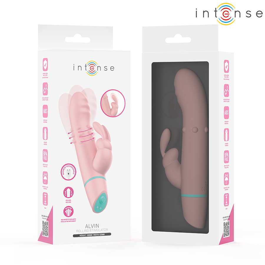INTENSE - STIMOLATORE E VIBRATORE ROTANTE ALVIN RABBIT + OSCILLANTE – Vibratori di coniglio – foto 4