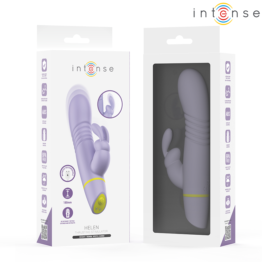INTENSE - STIMOLATORE E VIBRATORE A SPINTA HELEN RABBIT – Vibratori di coniglio – foto 4