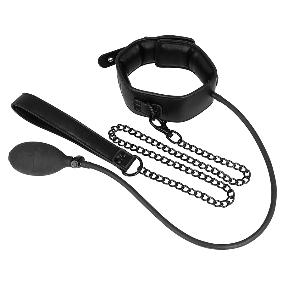FETISH SUBMISSIVE BONDAGE - COLLARE GONFIABILE DA STRANGOLAMENTO CON CATENA – Collane – foto 5