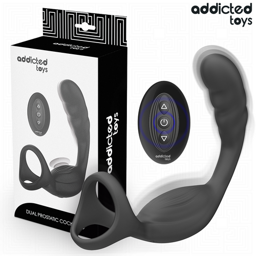 ADDICTED TOYS - ANELLO PER IL PENE PROSTATICO DOPPIO CON TELECOMANDO – Cockring con vibrazione