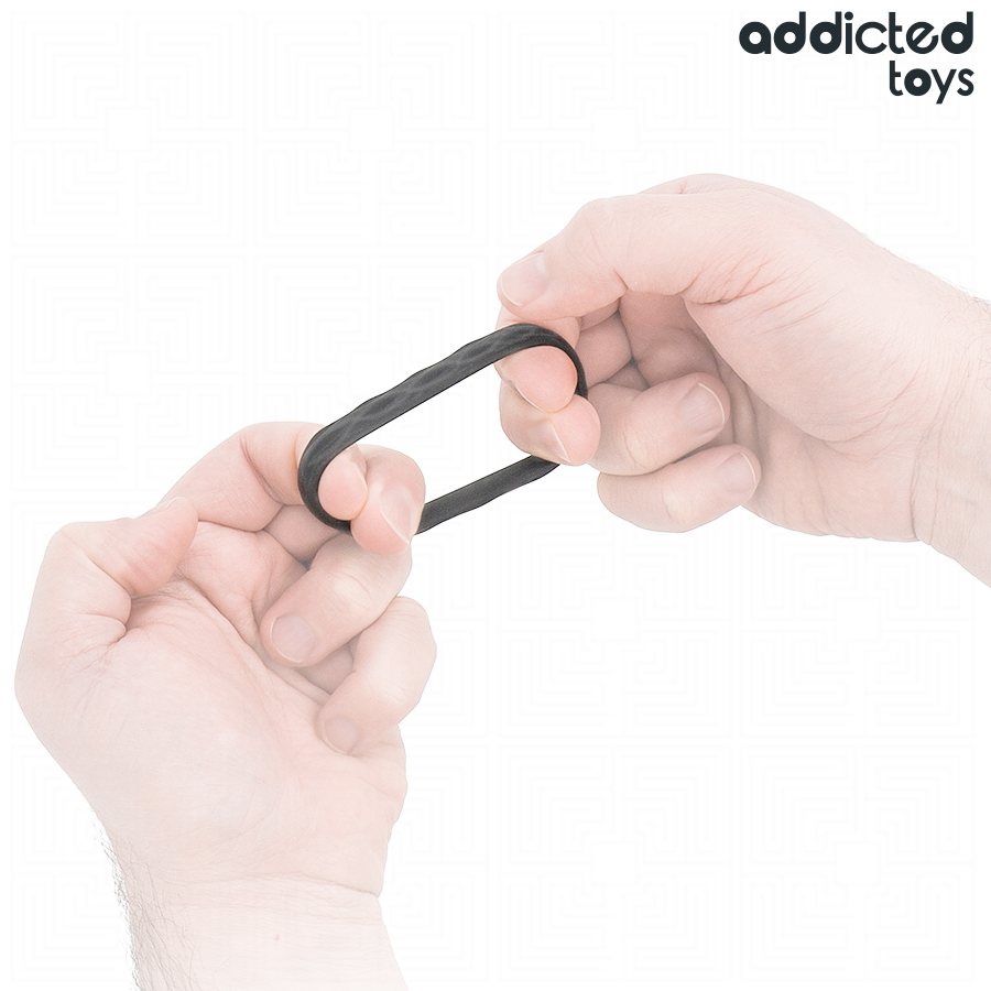 ADDICTED TOYS - SET DI ANELLI PER IL PENE TESTURIZZATI 4 MISURE – Cockring senza vibrazione – foto 7