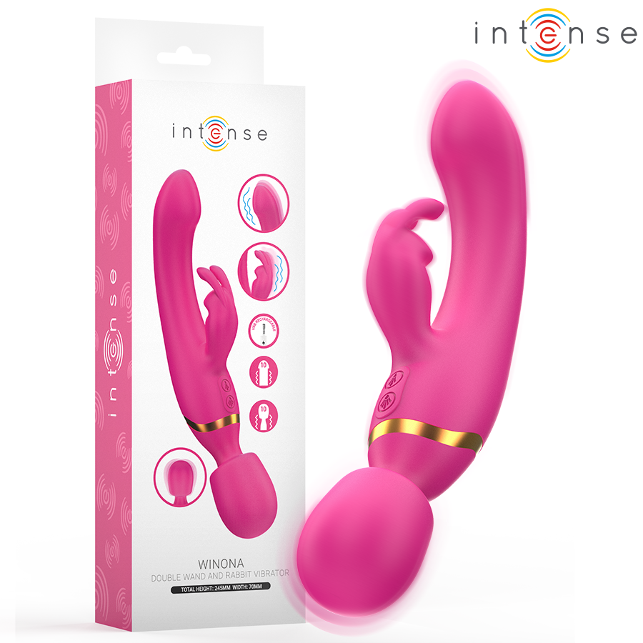 INTENSE - WINONA DOPPIO VIBRATORE CONIGLIO E BACCHETTA – Vibratore WAND