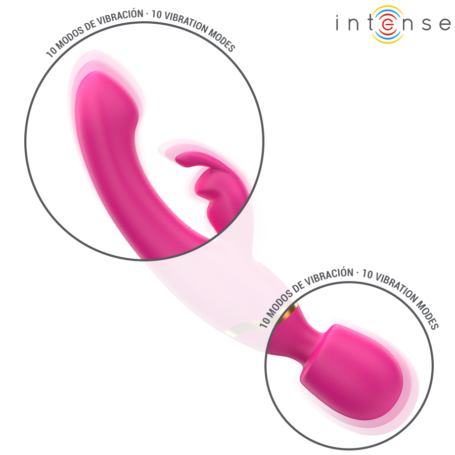 INTENSE - WINONA DOPPIO VIBRATORE CONIGLIO E BACCHETTA – Vibratore WAND – foto 5