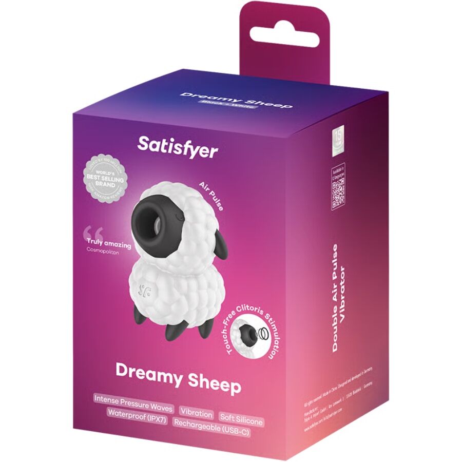 SATISFYER - VIBRATORE DREAMY SHEEP E STIMOLATORE A IMPULSI D'ARIA – Stimolatore d'aria con vibrazione – foto 3