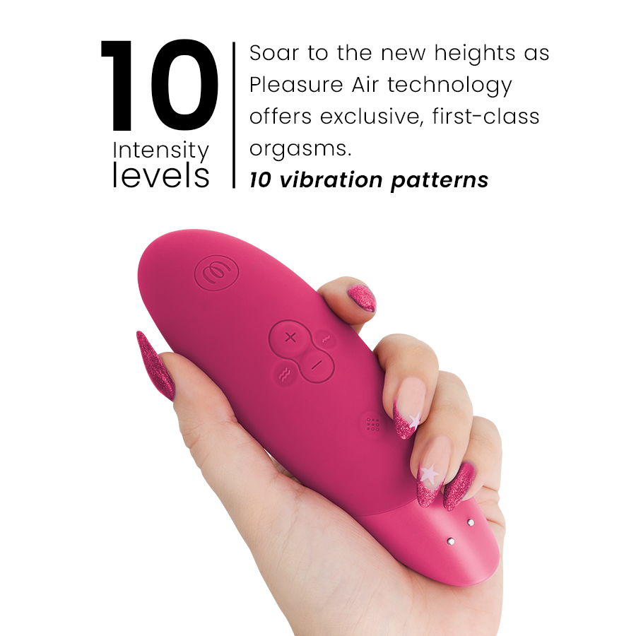 WOMANIZER - STIMOLATORE CLITORIDEO ROSA VIBRANTE – Stimolatore d'aria con vibrazione – foto 5
