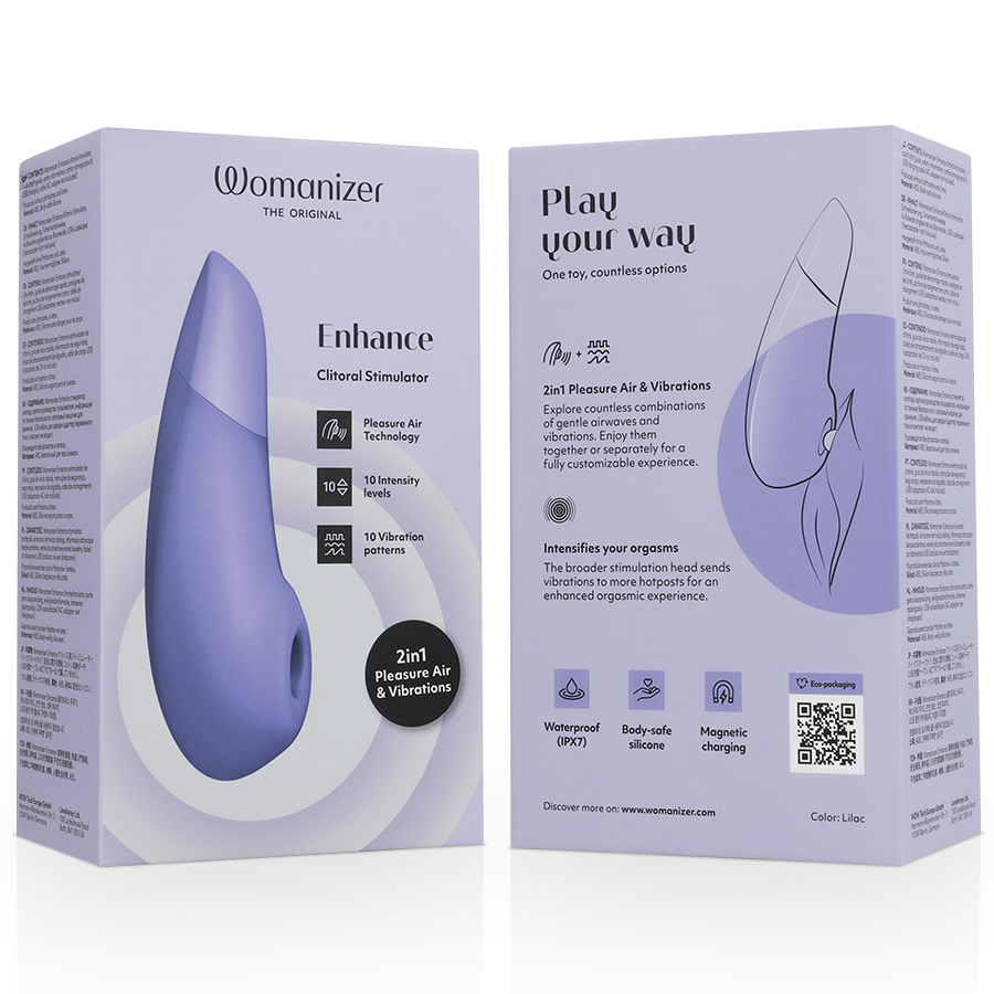 WOMANIZER - STIMOLATORE CLITORIDEO POTENZIATO LILLA – Stimolatore d'aria con vibrazione – foto 7