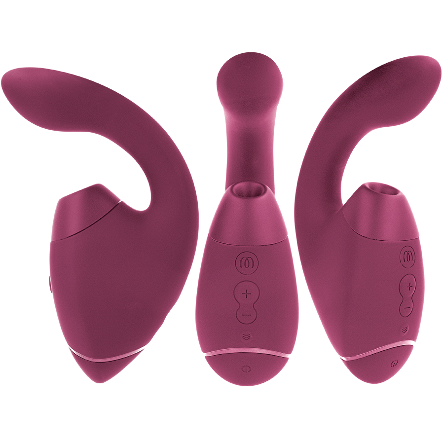 WOMANIZER - DUO NEXT STIMOLATORE DOPPIO CLITORIDEO E PUNTO G ROSA SCURO – Stimolatore d'aria con vibrazione – foto 2