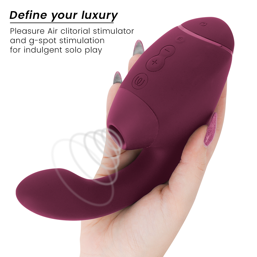 WOMANIZER - DUO NEXT STIMOLATORE DOPPIO CLITORIDEO E PUNTO G ROSA SCURO – Stimolatore d'aria con vibrazione – foto 3