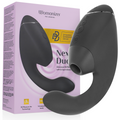 WOMANIZER - DUO NEXT STIMOLATORE DOPPIO CLITORIDEO E PUNTO G NERO – Stimolatore d'aria con vibrazione