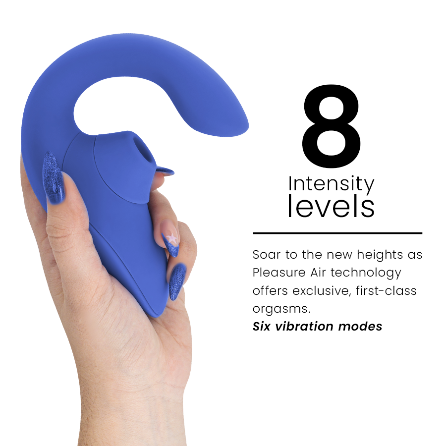 WOMANIZER - BLEND RABBIT VIBRATOR STIMOLATORE BLU VIBRANTE – Stimolatore d'aria con vibrazione – foto 5