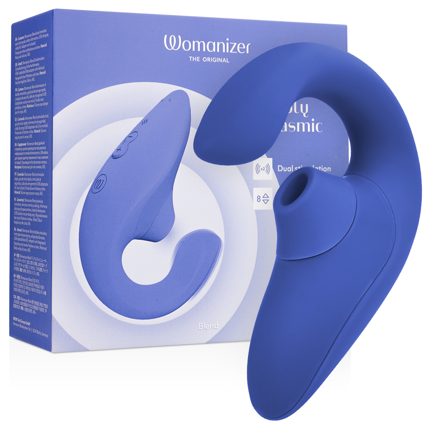 WOMANIZER - BLEND RABBIT VIBRATOR STIMOLATORE BLU VIBRANTE – Stimolatore d'aria con vibrazione