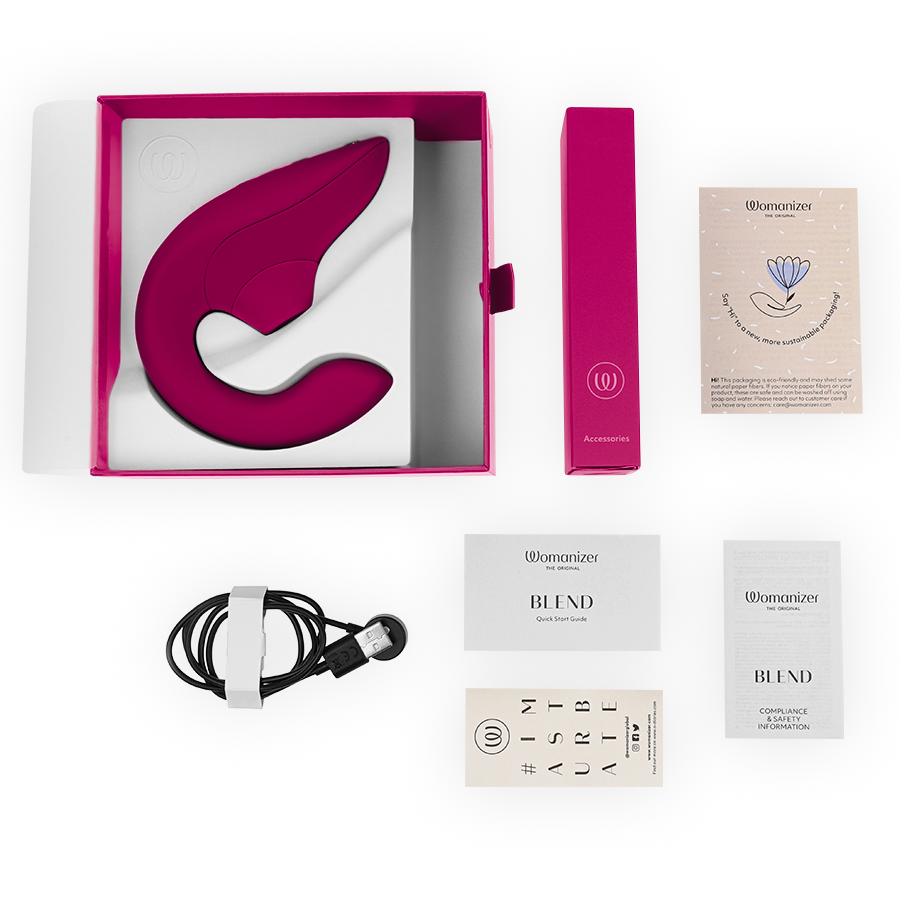 WOMANIZER - VIBRATORE STIMOLATORE CONIGLIO BLEND ROSA VIBRANTE – Stimolatore d'aria con vibrazione – foto 6