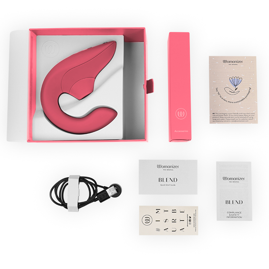 WOMANIZER - VIBRATORE STIMOLATORE CONIGLIO BLEND VIBRANT ROSE – Stimolatore d'aria con vibrazione – foto 6