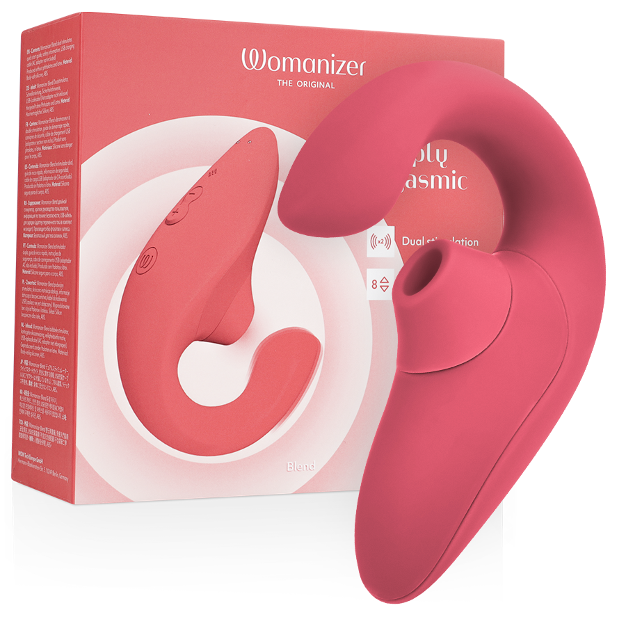 WOMANIZER - VIBRATORE STIMOLATORE CONIGLIO BLEND VIBRANT ROSE – Stimolatore d'aria con vibrazione