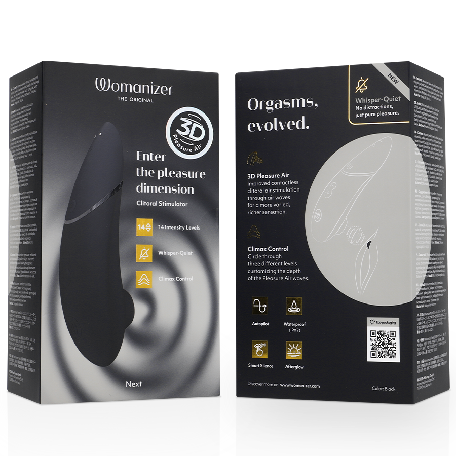 WOMANIZER - NEXT STIMOLATORE CLITORIDEO NERO – Stimolatore d'aria con vibrazione – foto 7