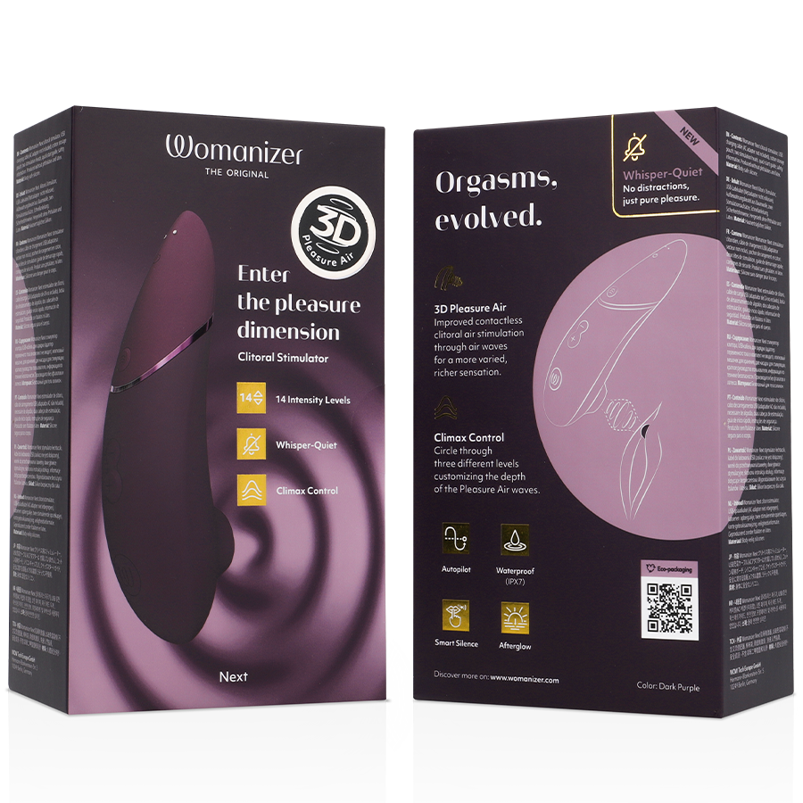 WOMANIZER - NEXT STIMOLATORE CLITORIDEO VIOLA SCURO – Stimolatore d'aria con vibrazione – foto 7