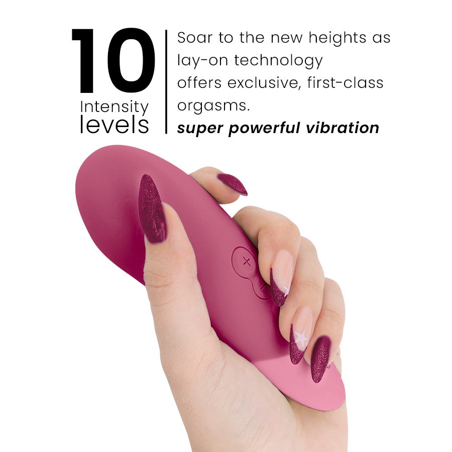 WOMANIZER - VIBE LAY-ON VIBRATORE SILENZIOSO ROSA SCURO – Vibratori clitoridei da posare – foto 5