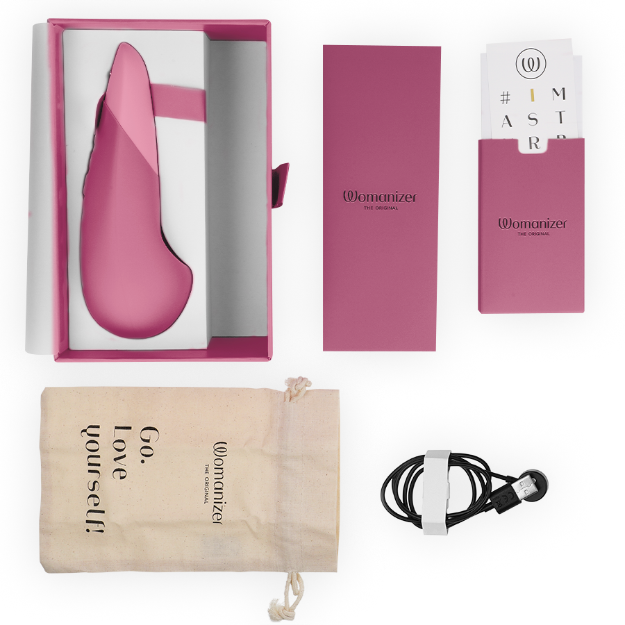 WOMANIZER - VIBE LAY-ON VIBRATORE SILENZIOSO ROSA SCURO – Vibratori clitoridei da posare – foto 6