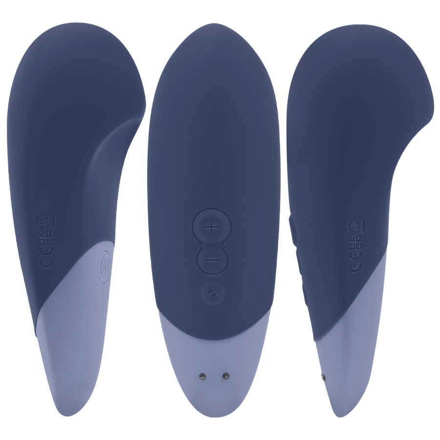 WOMANIZER - VIBE LAY-ON VIBRATORE SILENZIOSO BLU SCURO – Vibratori clitoridei da posare – foto 2