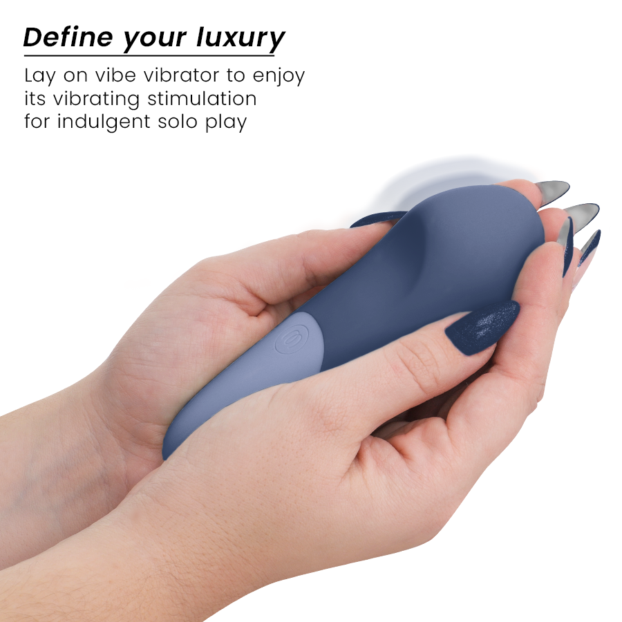 WOMANIZER - VIBE LAY-ON VIBRATORE SILENZIOSO BLU SCURO – Vibratori clitoridei da posare – foto 3
