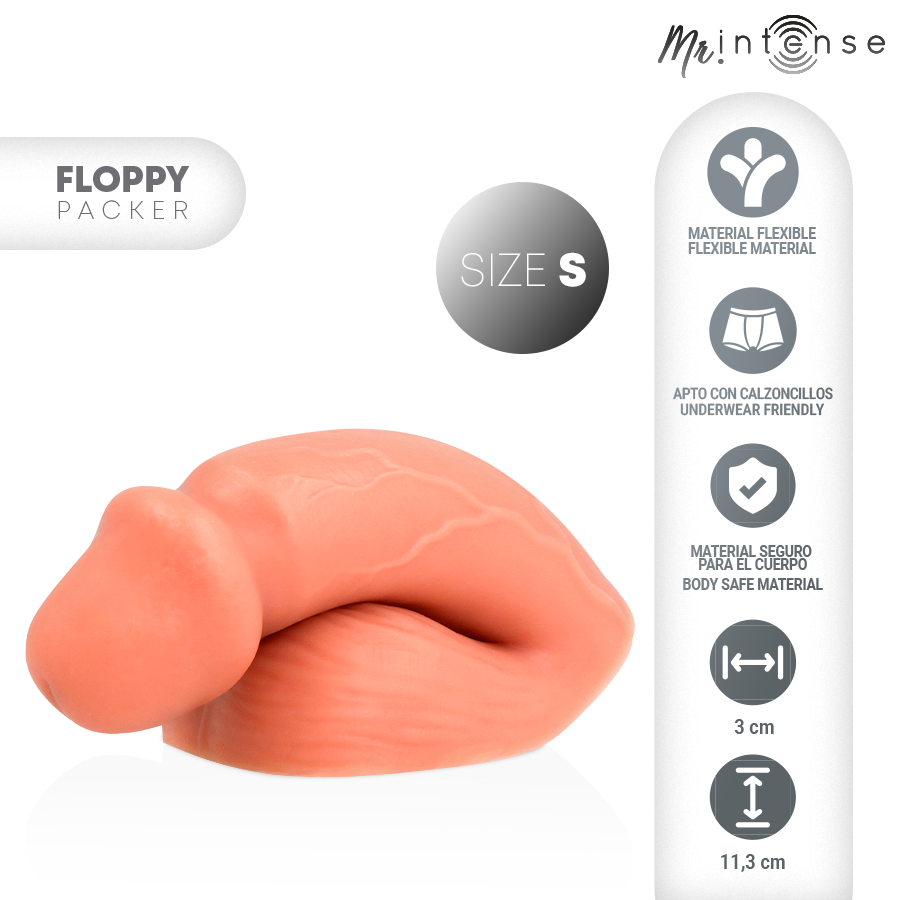 MR INTENSE - FLOPPY SIZE S REALISTIC PACKER – Peni transessuali – foto 2