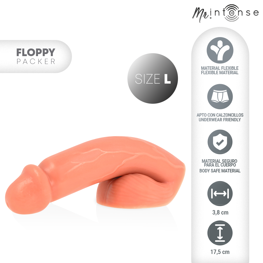 MR INTENSE - FLOPPY SIZE L REALISTIC PACKER – Peni transessuali – foto 2
