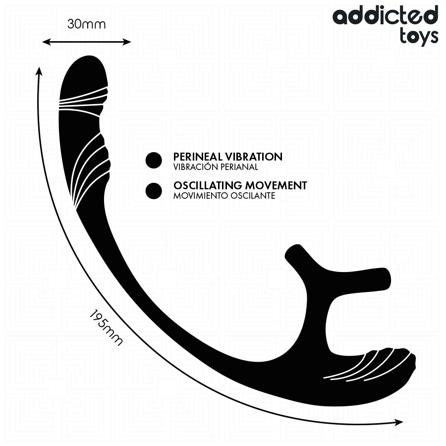 ADDICTED TOYS - PLUG ANALE CON VIBRAZIONE E OSCILLAZIONE A 360º E STIMOLATORE DEI TESTICOLI – Vibratori anali – foto 6
