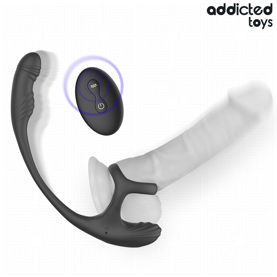 ADDICTED TOYS - PLUG ANALE CON VIBRAZIONE E OSCILLAZIONE A 360º E STIMOLATORE DEI TESTICOLI – Vibratori anali – foto 4